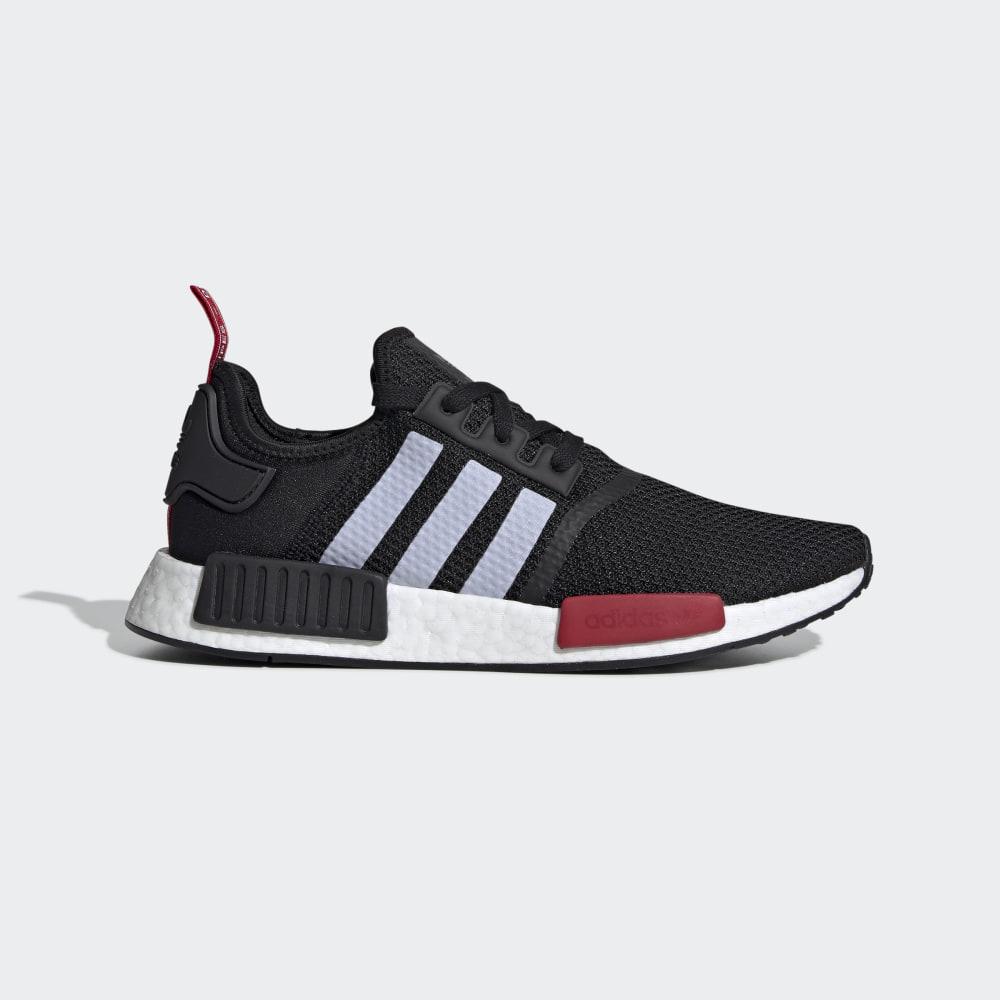 Adidas Men's NMD_R1 Originals Shoes Black/White/Red Ireland EG2697